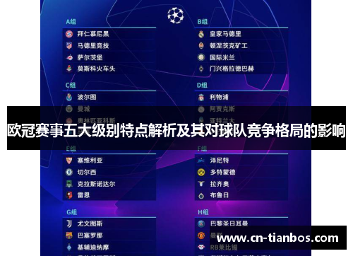 欧冠赛事五大级别特点解析及其对球队竞争格局的影响